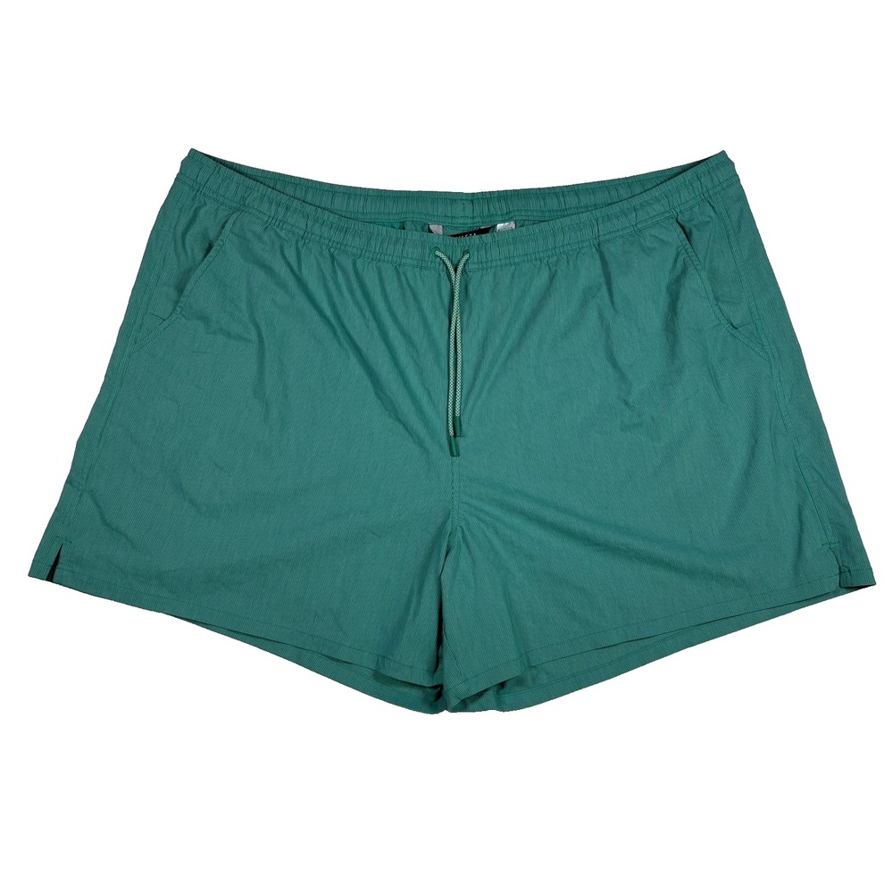 Athleta Marin 5" Board Shorts 3X Teal textured Stripe Gorpcore Cabanacore Swim